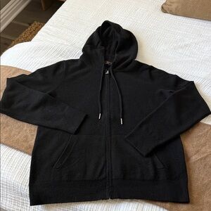 Quince Cashmere Hoodie in Black - Size S
